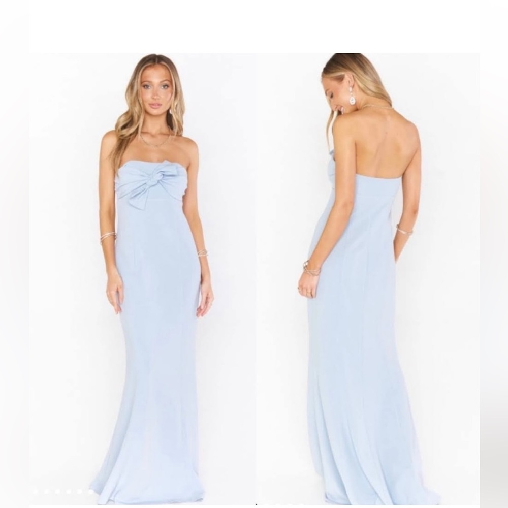 Show Me Your MuMu Light Blue Strapless Wedding Dress